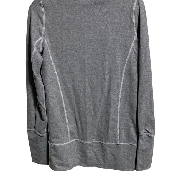 Lululemon Grey Stripe Jacket Full Zip Athleisure Athletic Jacket Women SZ 6 - Picture 6 of 9